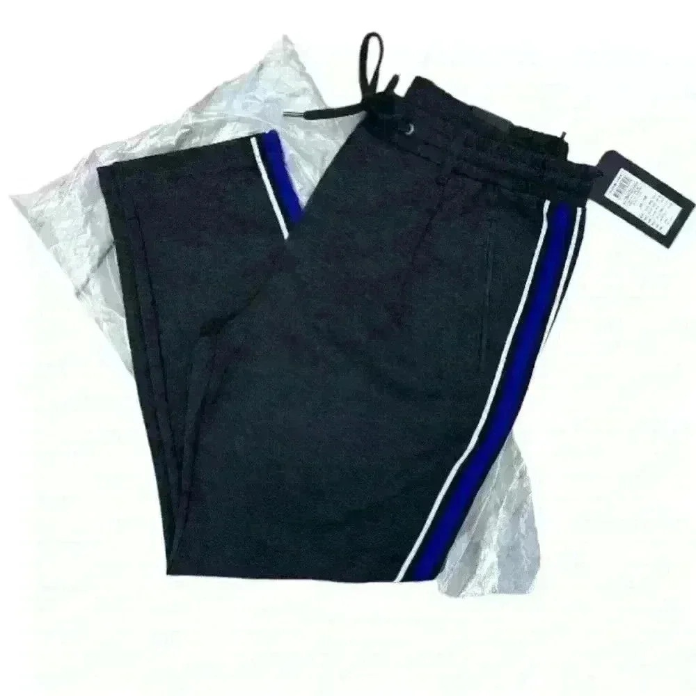 Jack & Jones Dark Grey Navy Stripe Ankle Pant NWT 33 x 32
